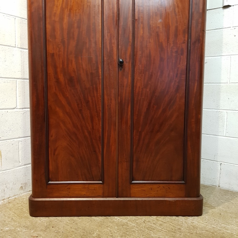 ANTIQUE VICTORIAN MAHOGANY DOUBLE WARDROBE C1880 View V