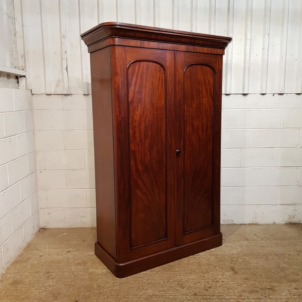 ANTIQUE VICTORIAN MAHOGANY DOUBLE WARDROBE C1880 View VII