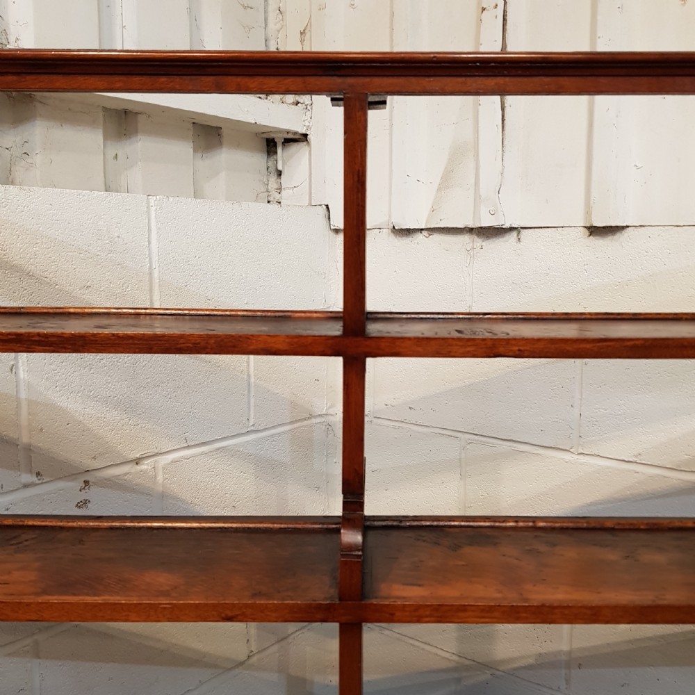 ANTIQUE GEOEGE 1V MAHOGANY & WALNUT WATERFALL OPEN BOOKCASE C1825 View VII