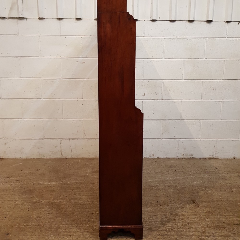 ANTIQUE GEOEGE 1V MAHOGANY & WALNUT WATERFALL OPEN BOOKCASE C1825 View X