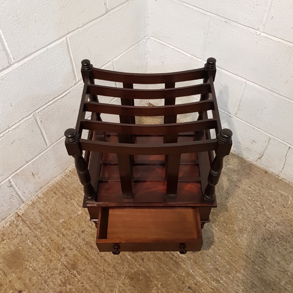 ANTIQUE. LARGE VICTORIAN MAHOGANY CANTERBURY C1880 View V