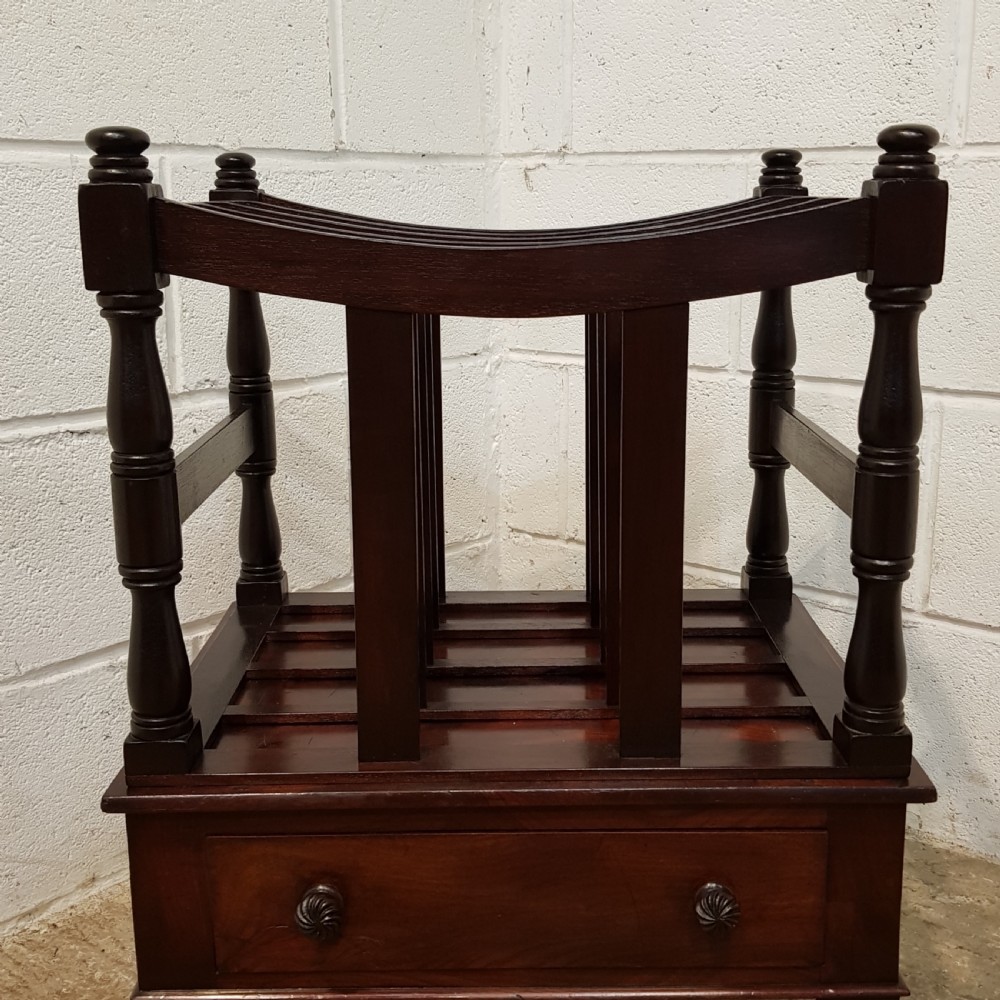 ANTIQUE. LARGE VICTORIAN MAHOGANY CANTERBURY C1880 View VI