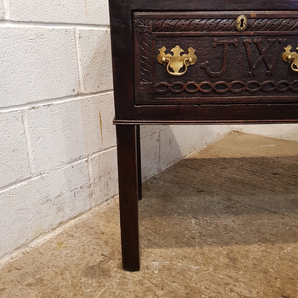 ANTIQUE 18TH CENTURY COUNTRY OAK DRESSER BASE C1780 View III