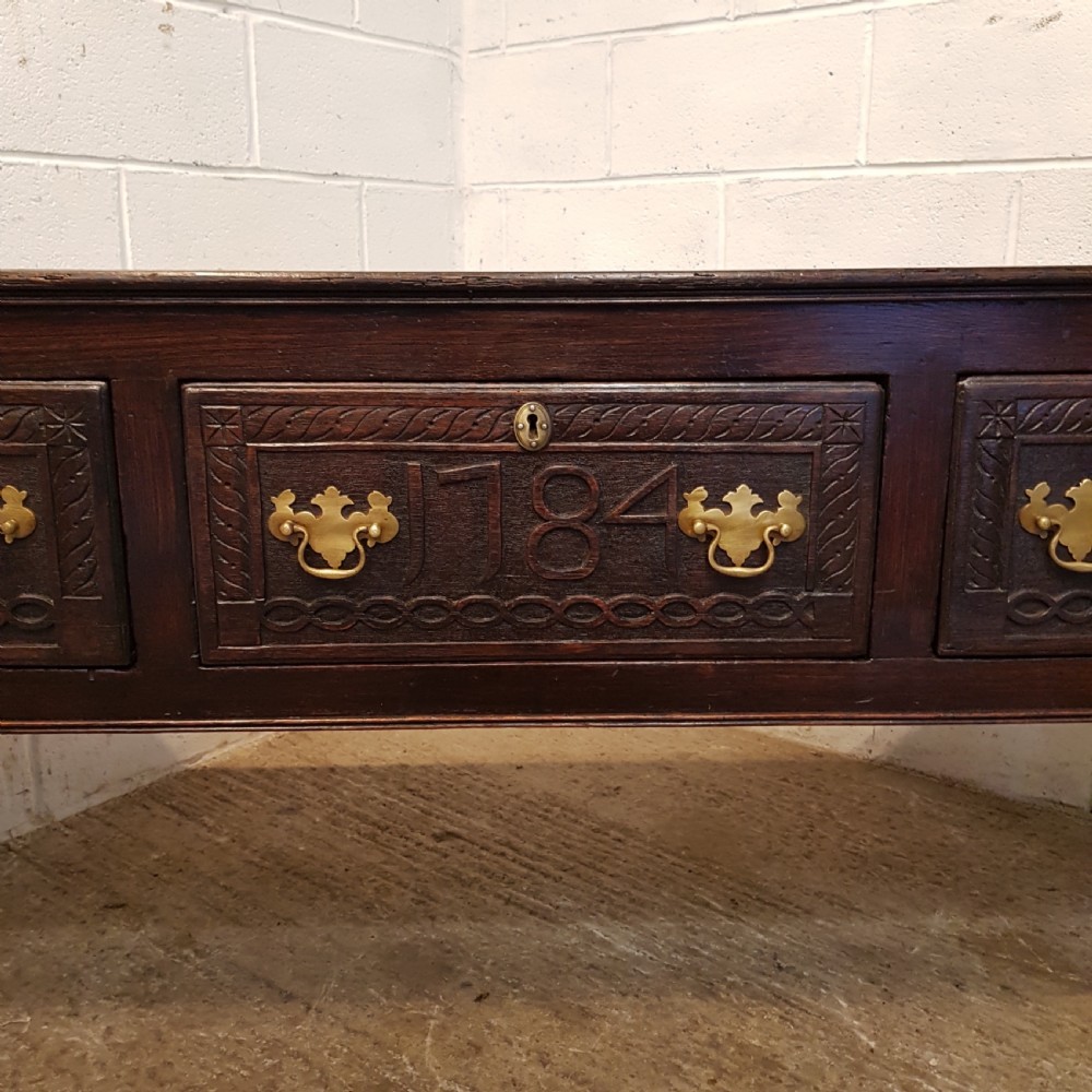 ANTIQUE 18TH CENTURY COUNTRY OAK DRESSER BASE C1780 View IV