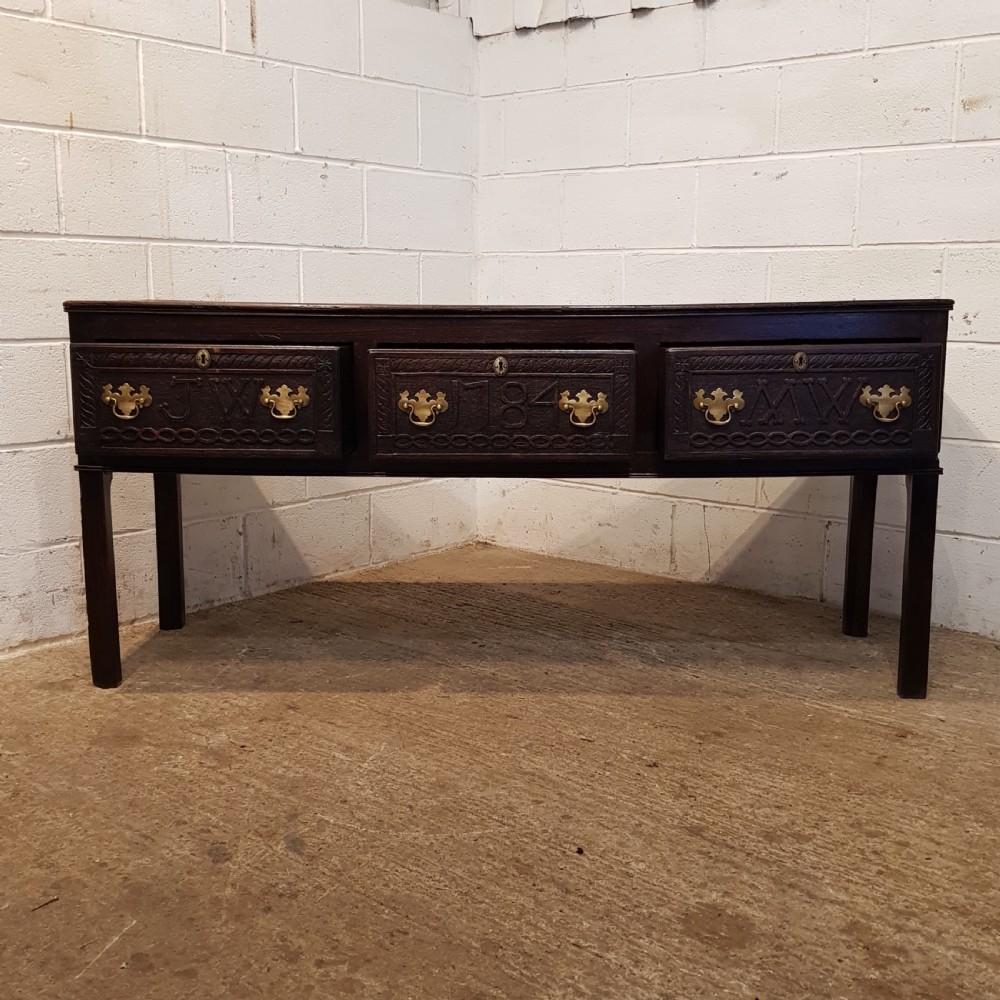 ANTIQUE 18TH CENTURY COUNTRY OAK DRESSER BASE C1780 View IX