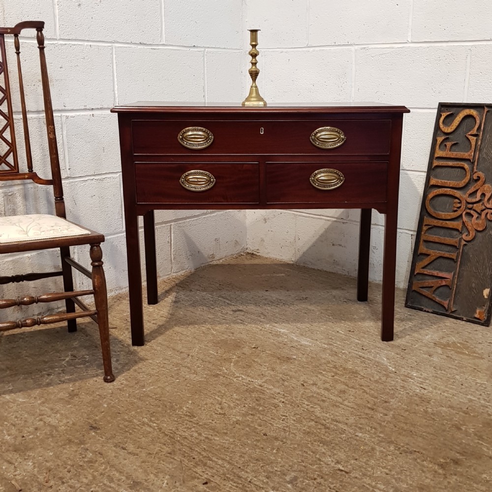 ANTIQUE REGENCY MAHOGANY SIDE TABLE LOWBOY C1820