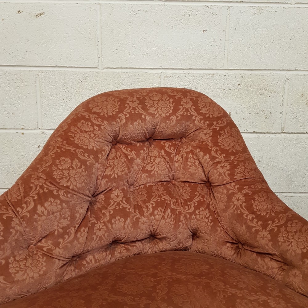 ANTIQUE SMALL VICTORIAN CHAISE LONGUE C1880 View VII