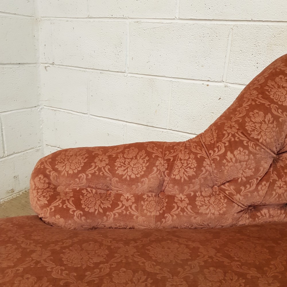ANTIQUE SMALL VICTORIAN CHAISE LONGUE C1880 View VIII