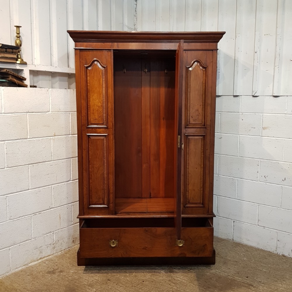 ANTIQUE VICTORIAN POLLARD OAK DOUBLE WARDROBE C1880 View VI