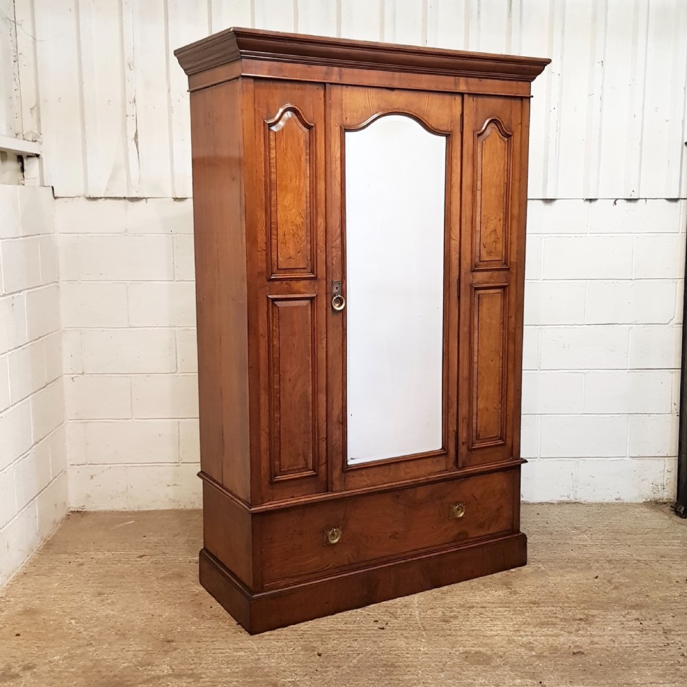 ANTIQUE VICTORIAN POLLARD OAK DOUBLE WARDROBE C1880 View VII