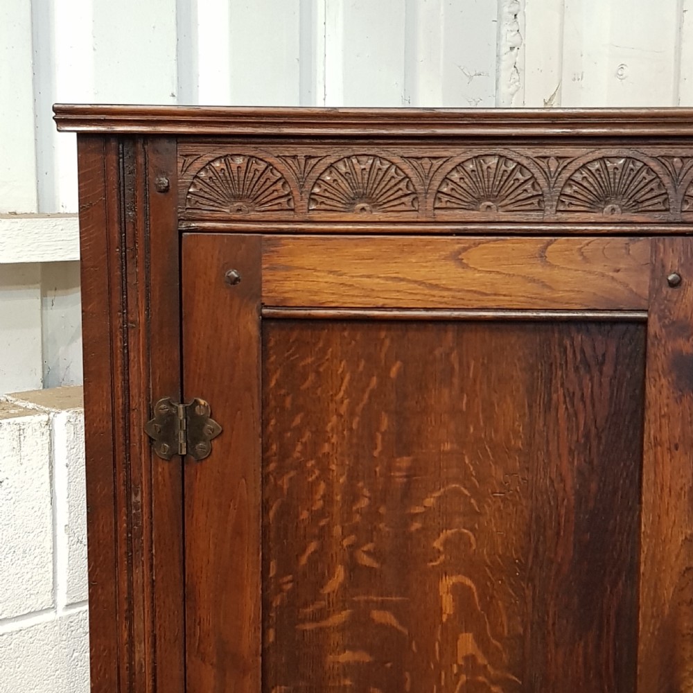 ANTIQUE EDWARDIAN JOINED OAK HALL WARDROBE C1900 View VIII