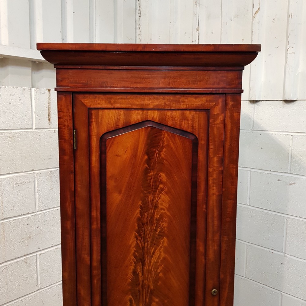 ANTIQUE PAIR EARLY VICTORIAN MAHOGANY SENTRY BOX SINGLE WARDROBES C1840 View III