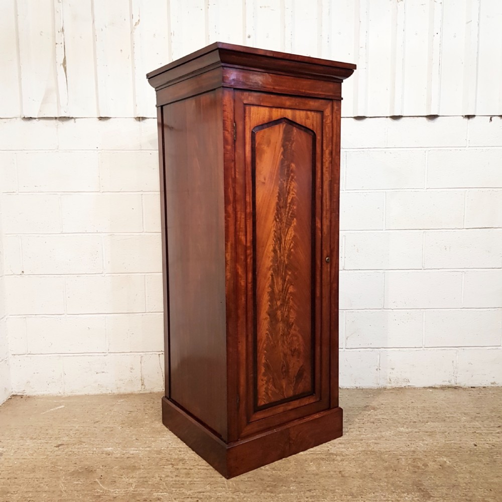 ANTIQUE PAIR EARLY VICTORIAN MAHOGANY SENTRY BOX SINGLE WARDROBES C1840 View VI