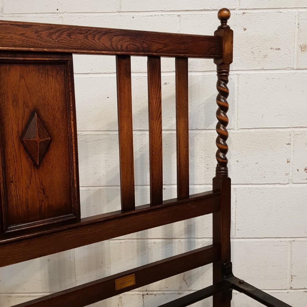 ANTIQUE OAK DOUBKE BED C1920 View III