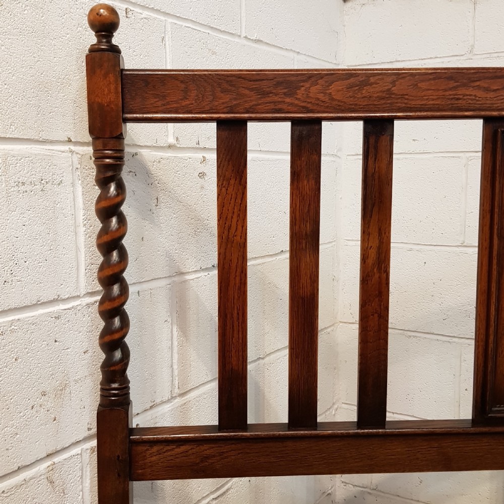 ANTIQUE OAK DOUBKE BED C1920 View IV