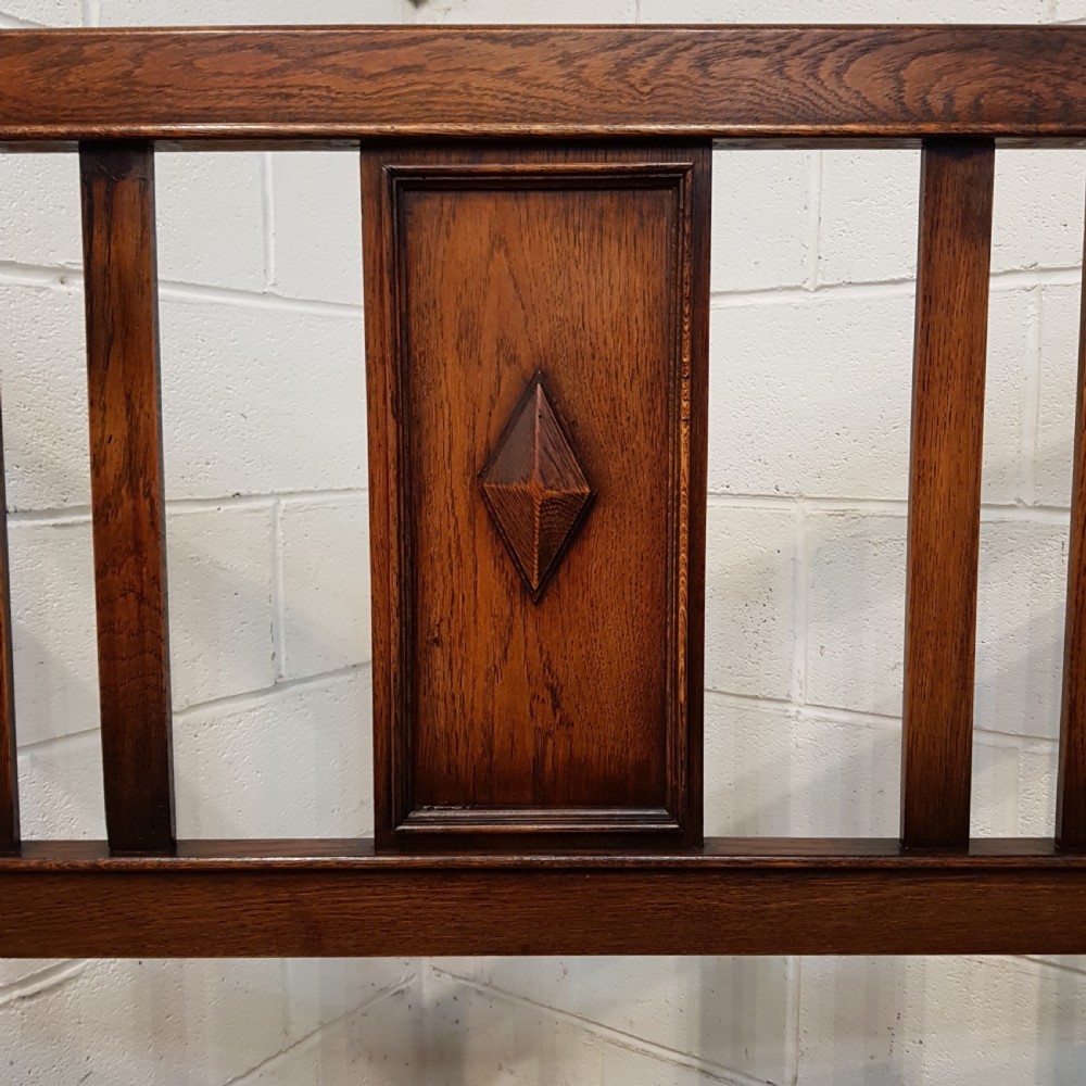 ANTIQUE OAK DOUBKE BED C1920 View V