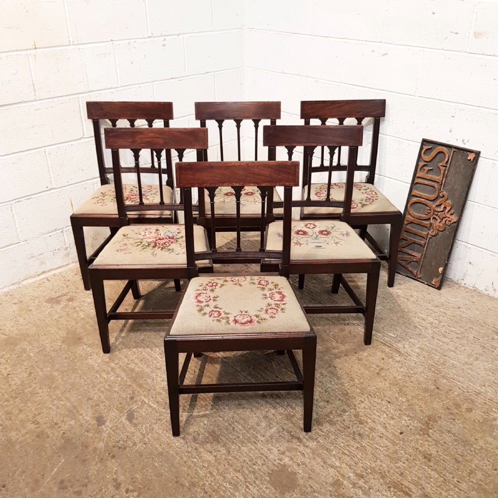 ANTIQUE SET SIX 18TH CENTURY MAHOGANY DINING CHAIRS C1780 View VII
