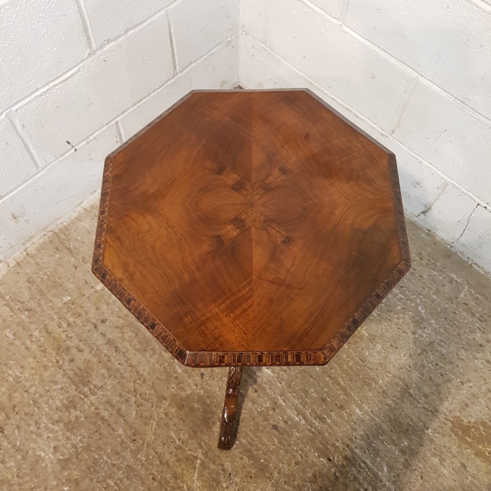 ANTIQUE VICTORIAN WALNUT TRUMPET WORKBOX C 1880 View IV