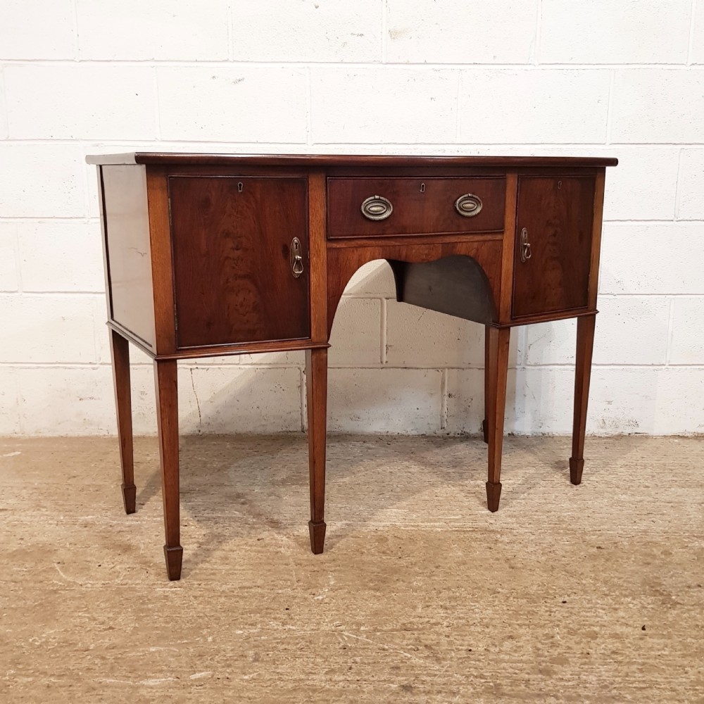 ANTIQUE EDWARDIAN REGENCY MAHOGANY SMALL BOW FRONT SIDEBOARD C1900 View IV