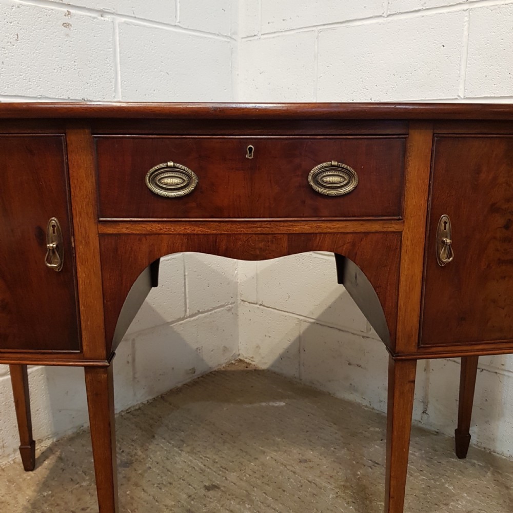 ANTIQUE EDWARDIAN REGENCY MAHOGANY SMALL BOW FRONT SIDEBOARD C1900 View VI