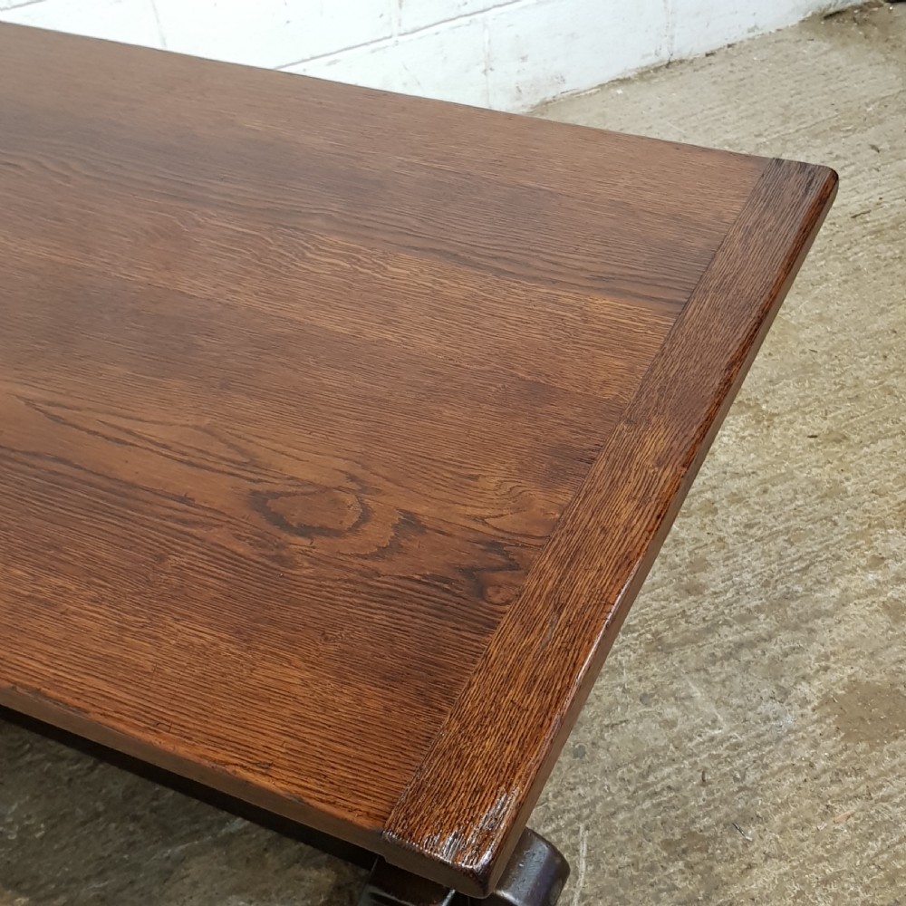 ANTIQUE OAK REFECTORY DINING TABLE C1920  View III