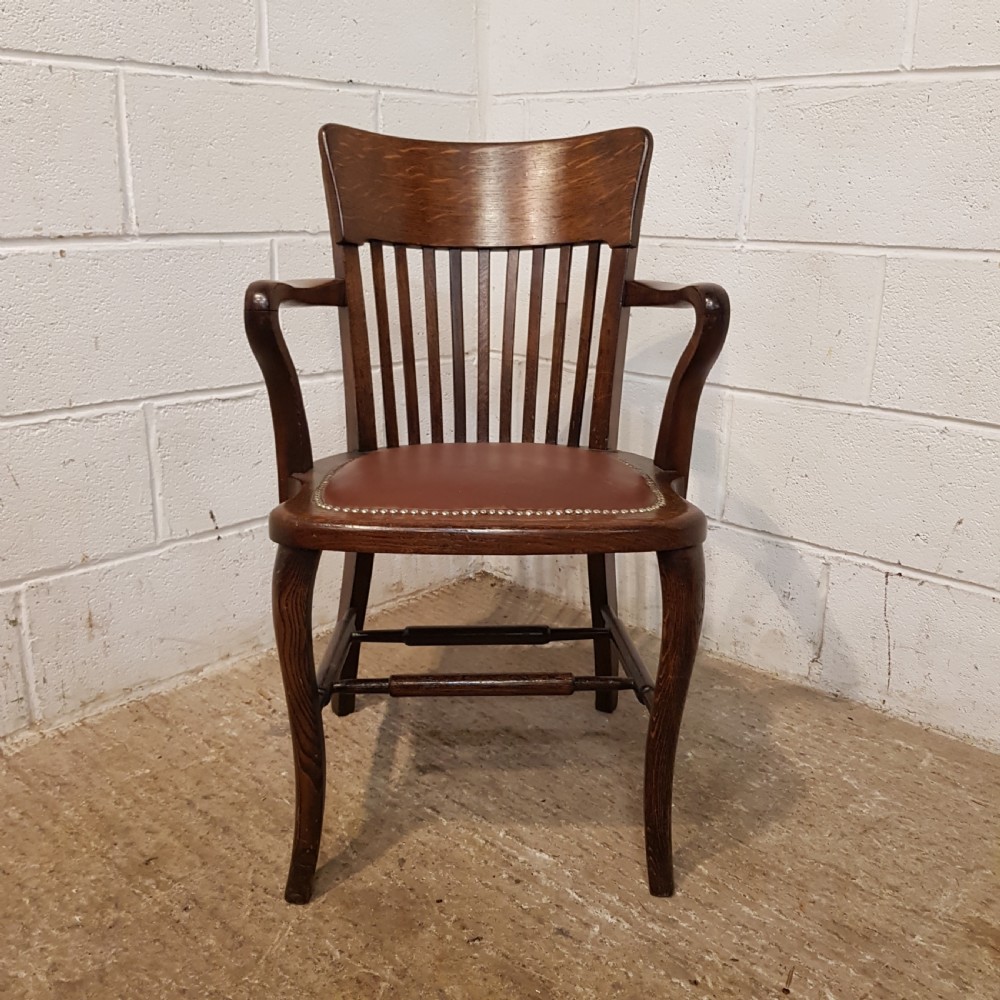 ANTIQUE EDWARDIAN OAK DESK CHAIR C1900 View IV