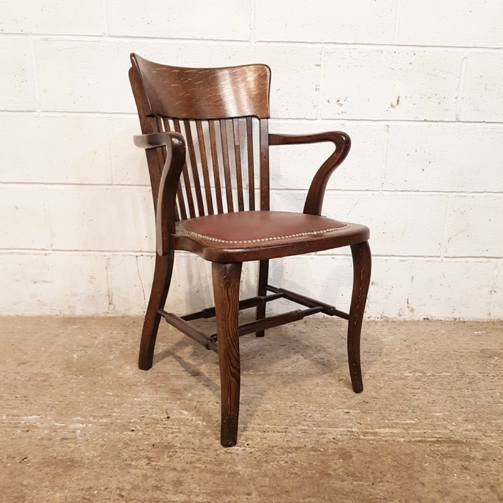 ANTIQUE EDWARDIAN OAK DESK CHAIR C1900 View VII