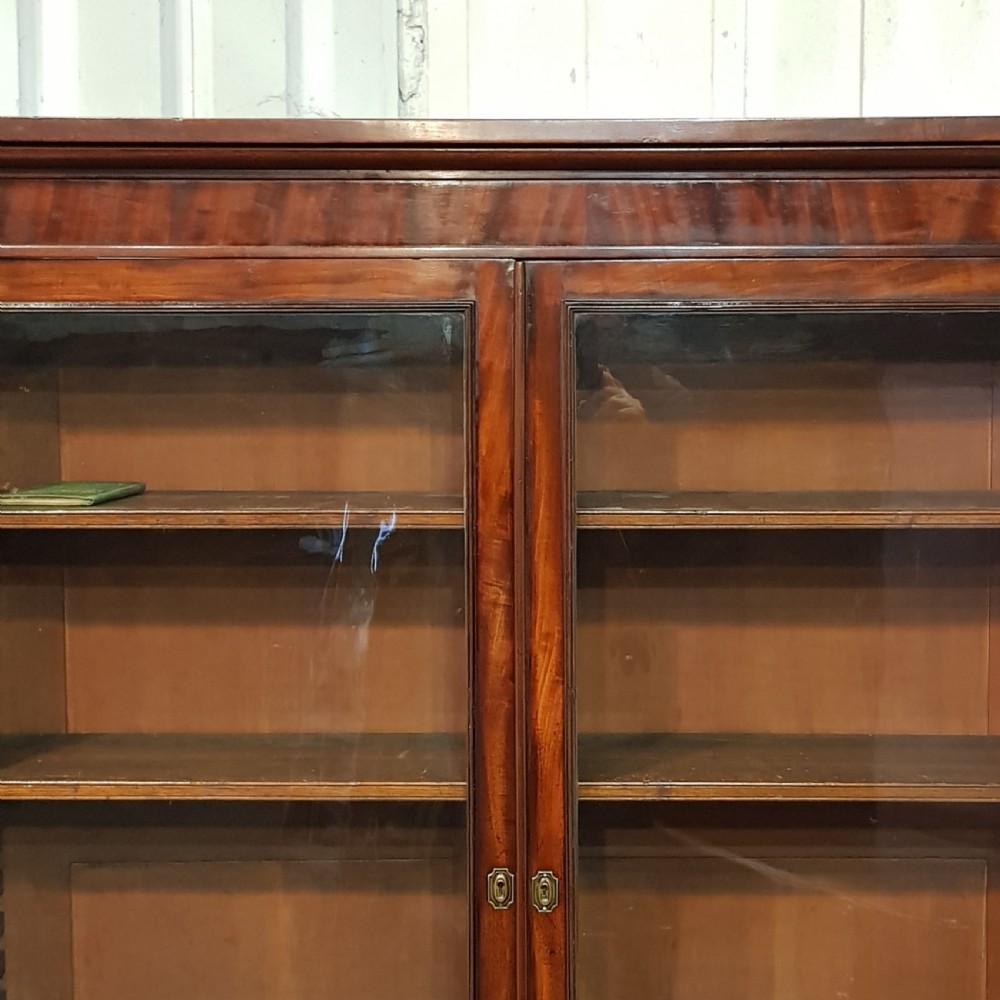 ANTIQUE REGENCY MAHOGANY BOOKCASE SECRETAIRE C1820 View IV
