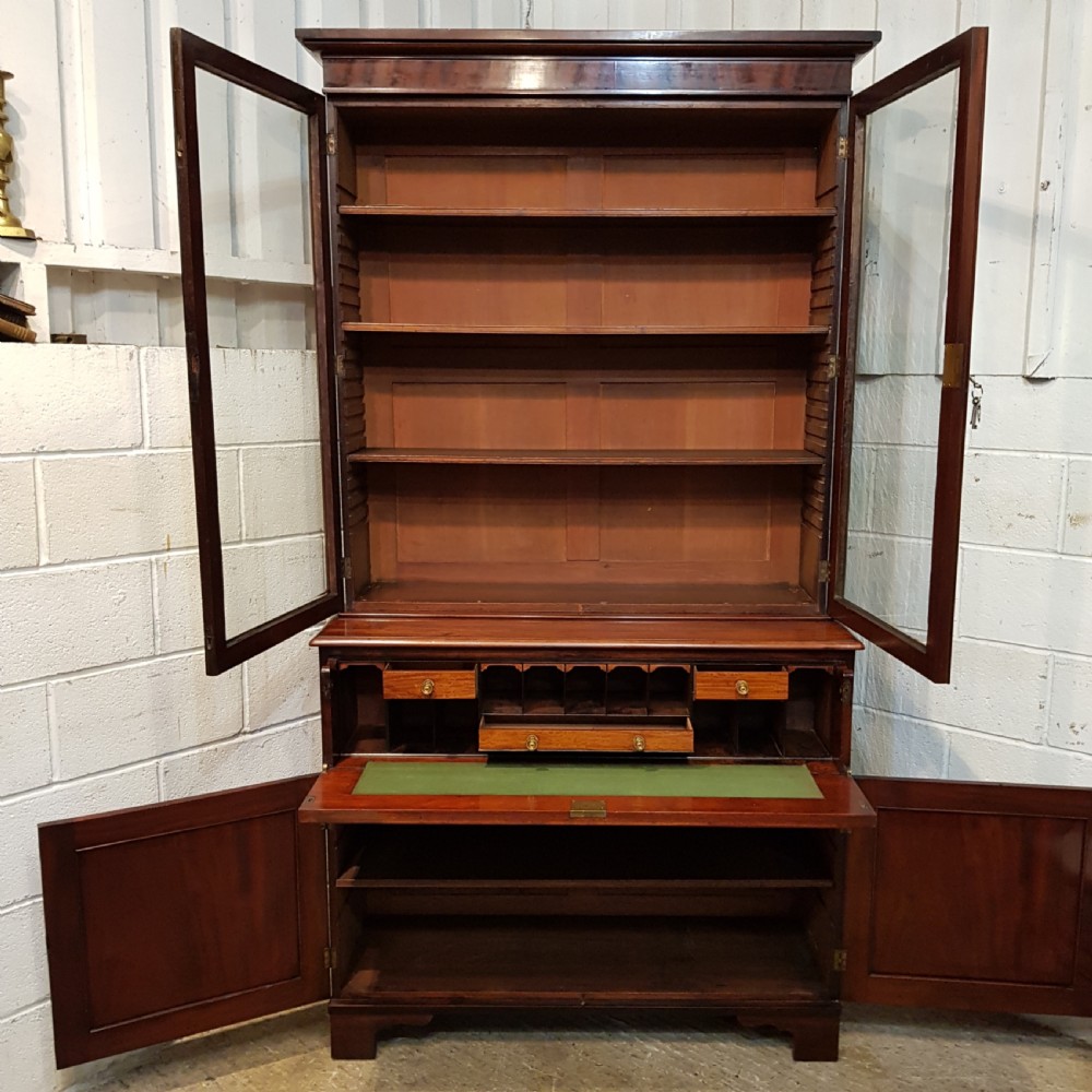 ANTIQUE REGENCY MAHOGANY BOOKCASE SECRETAIRE C1820 View VIII