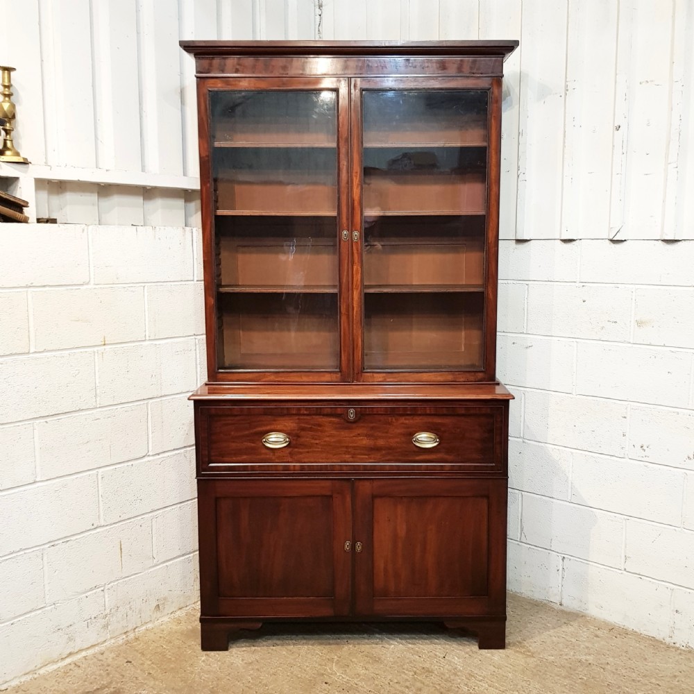 ANTIQUE REGENCY MAHOGANY BOOKCASE SECRETAIRE C1820 View IX