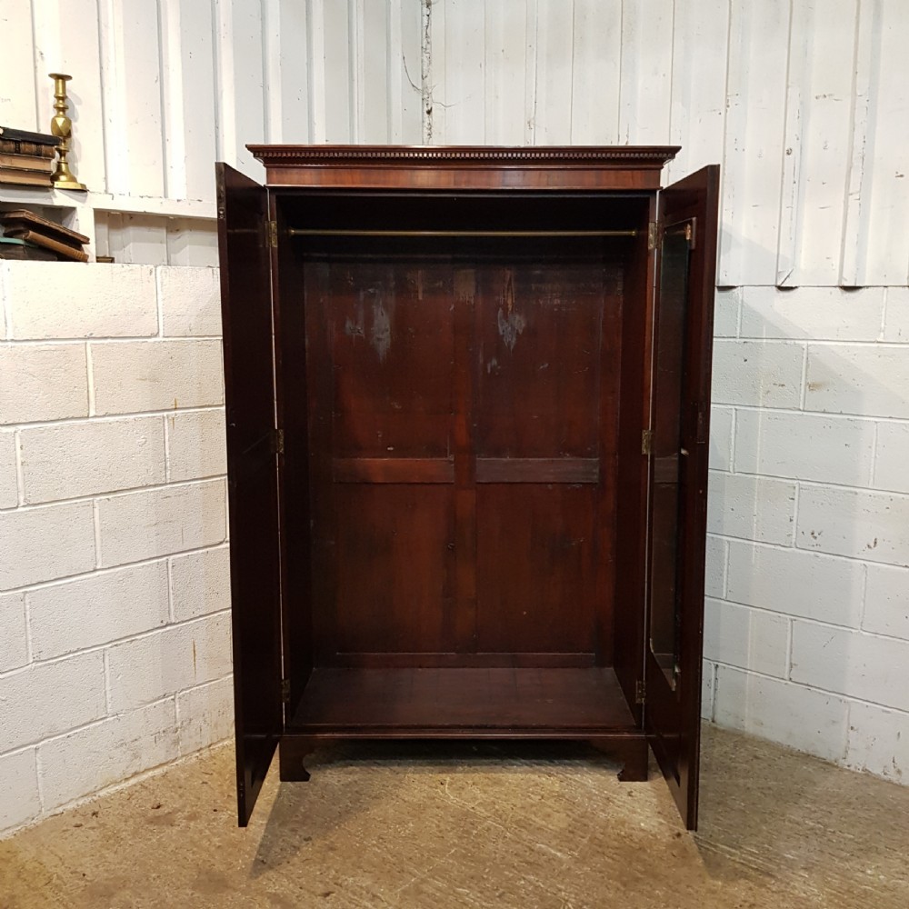 ANTIQUE VICTORIAN REGENCY MAHOGANY DOUBLE WARDROBE C1890 View II