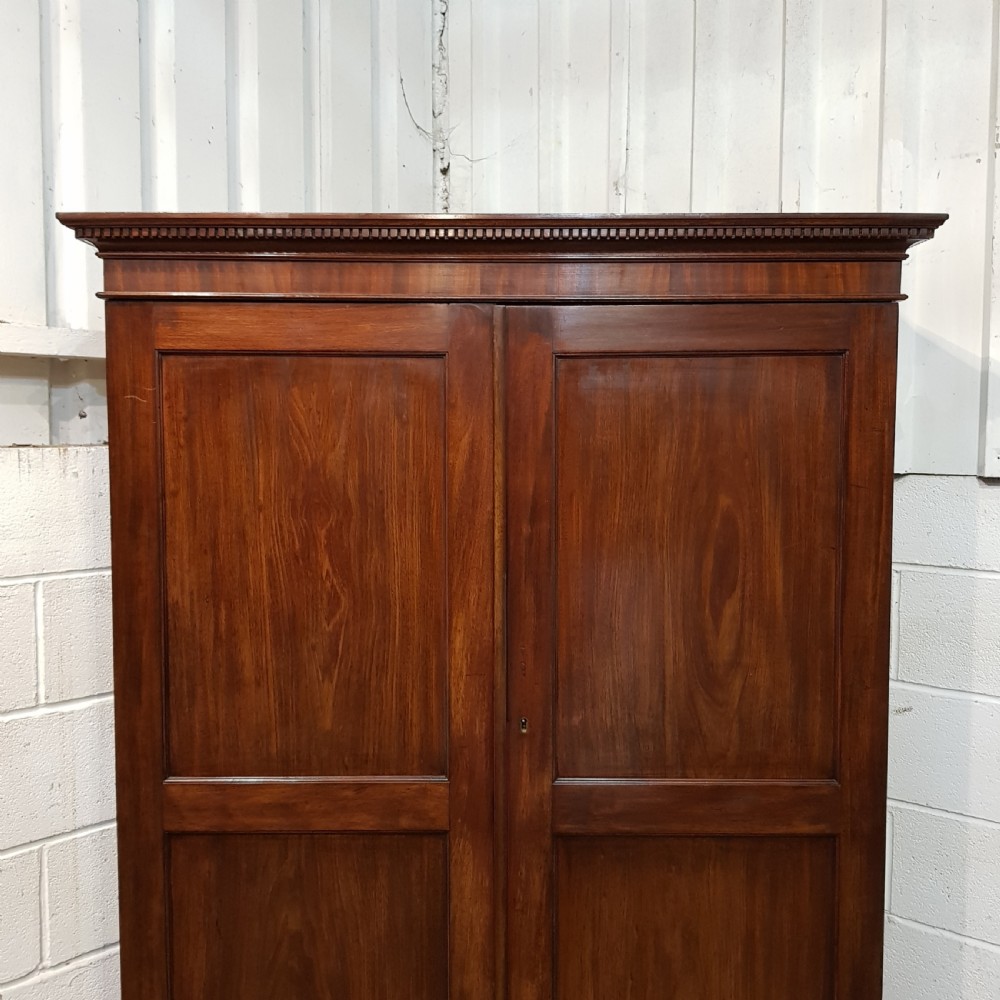 ANTIQUE VICTORIAN REGENCY MAHOGANY DOUBLE WARDROBE C1890 View IV