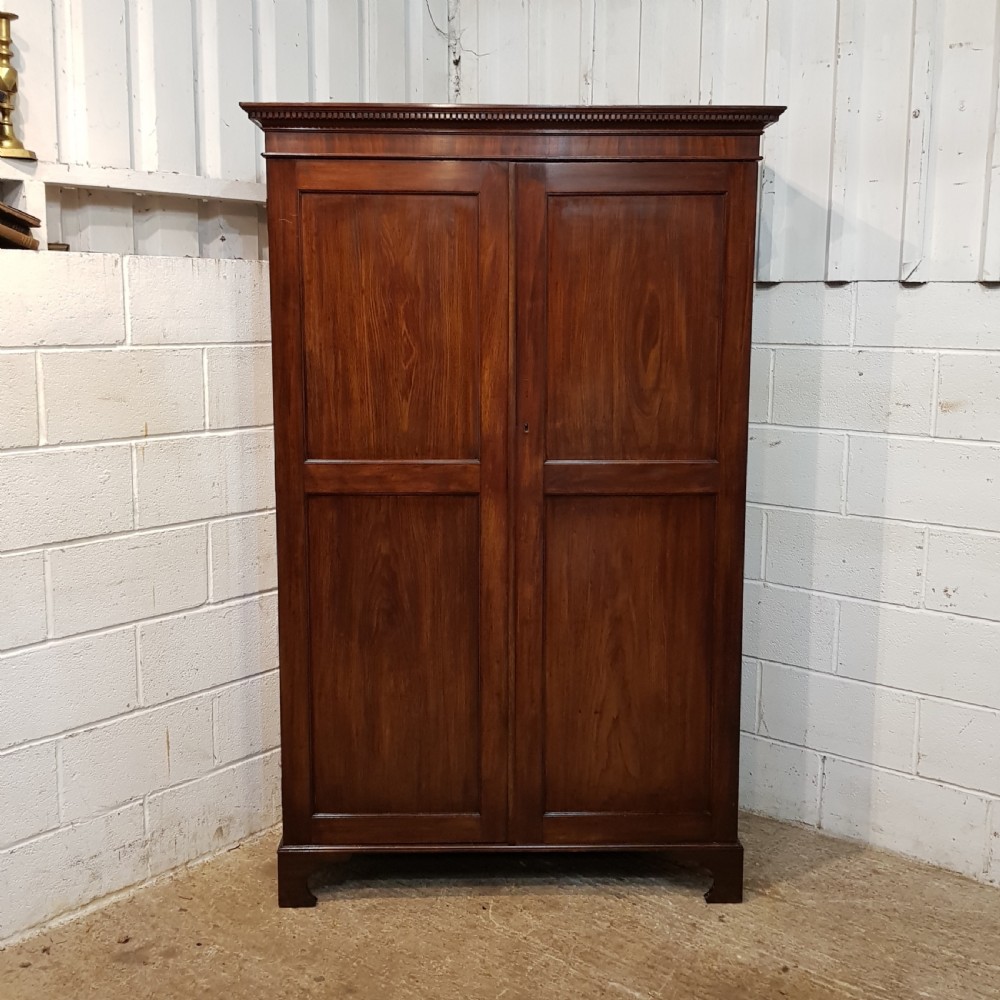 ANTIQUE VICTORIAN REGENCY MAHOGANY DOUBLE WARDROBE C1890 View VI