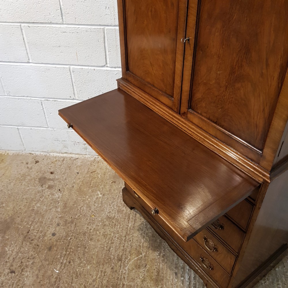 ANTIQUE BURR WALNUT TALLBOY C1920 View II