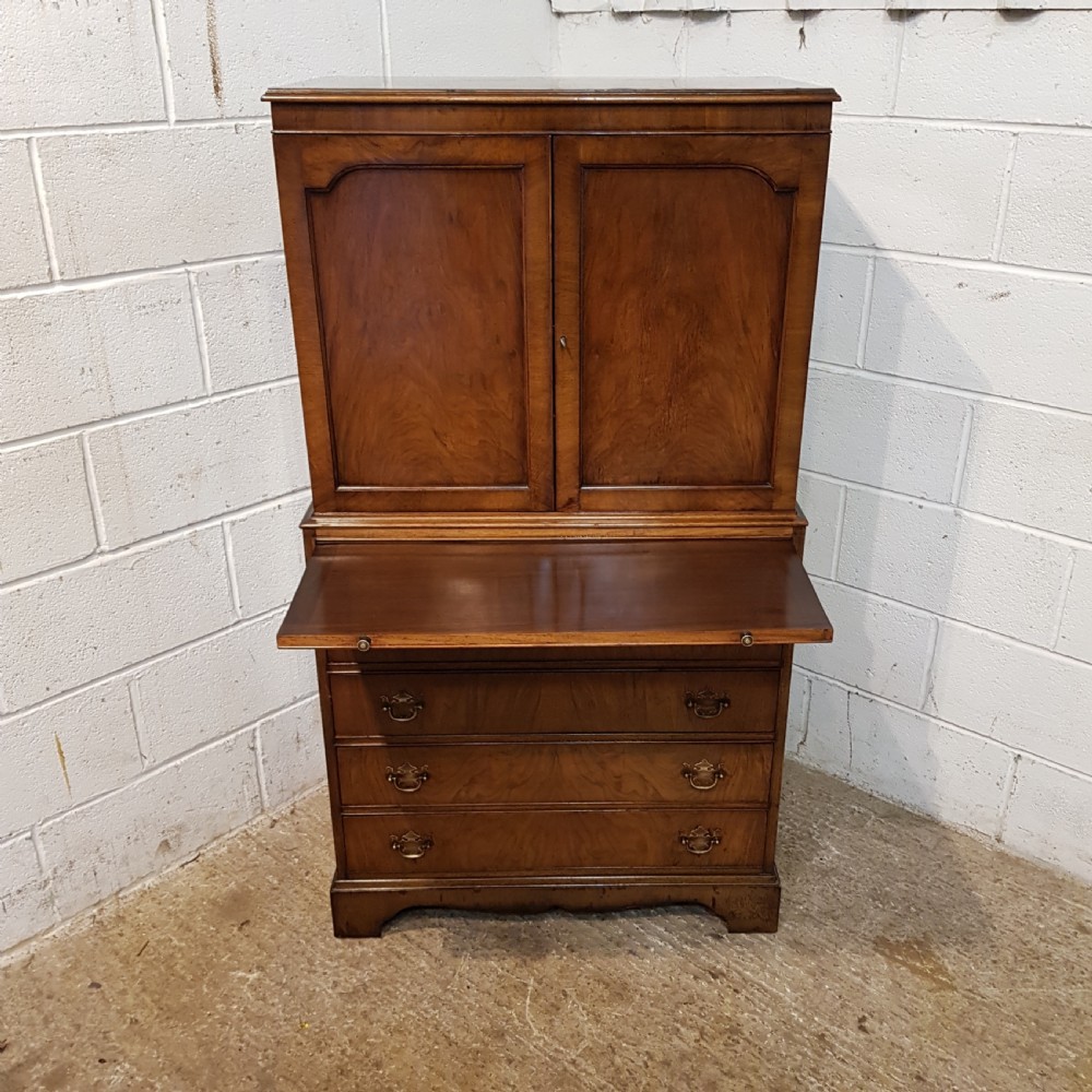 ANTIQUE BURR WALNUT TALLBOY C1920 View IX
