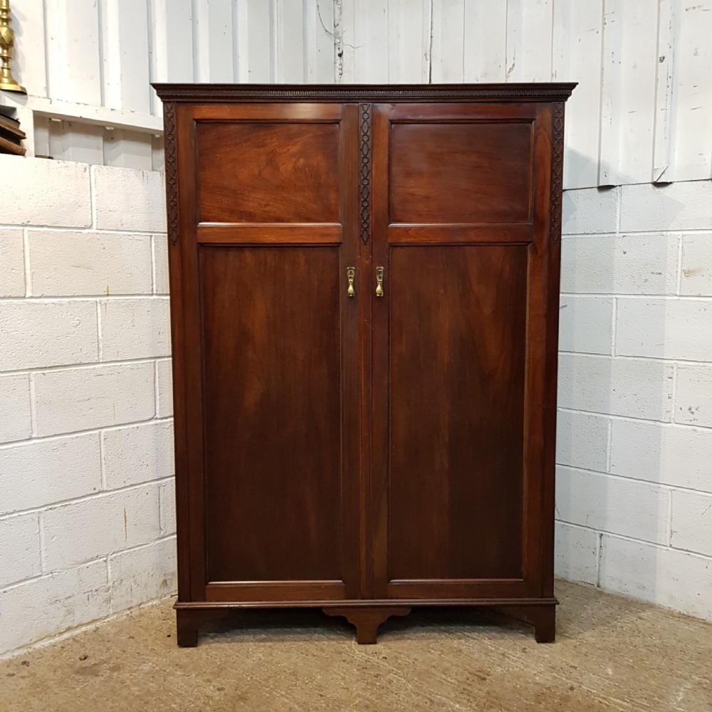 ANTIQUE EDWARDIAN MAHOGANY GENTS FITTED WARDROBE C1900 View IV