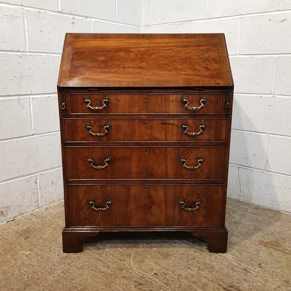 ANTIQUE EDWARDIAN MAHOGANY SMALL BUREAU C 1900 View IV