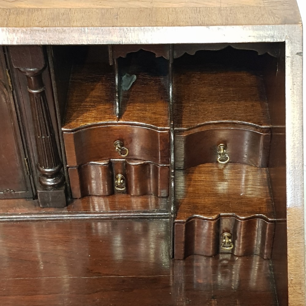 ANTIQUE EDWARDIAN MAHOGANY SMALL BUREAU C 1900 View XI