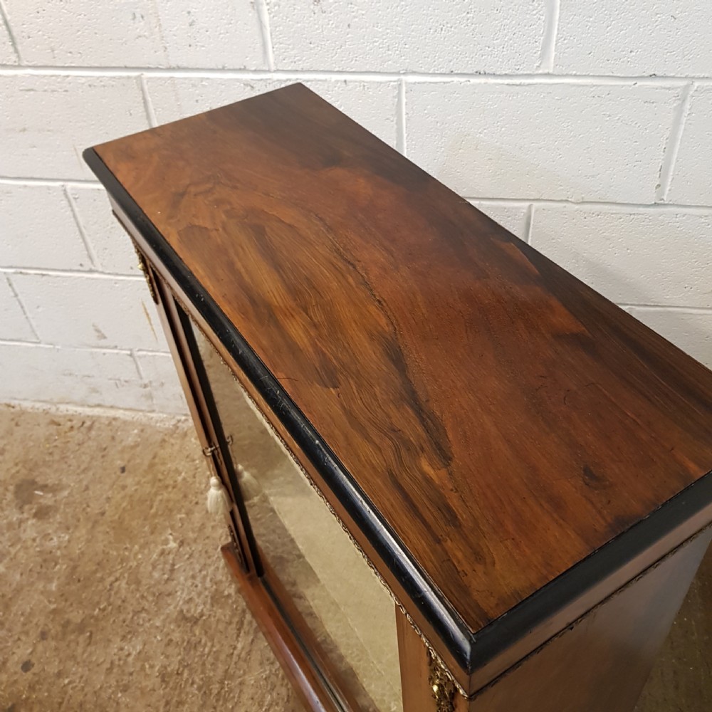 ANTIQUE VICTORIAN BURR WALNUT PIER CABINET C1880 View VI