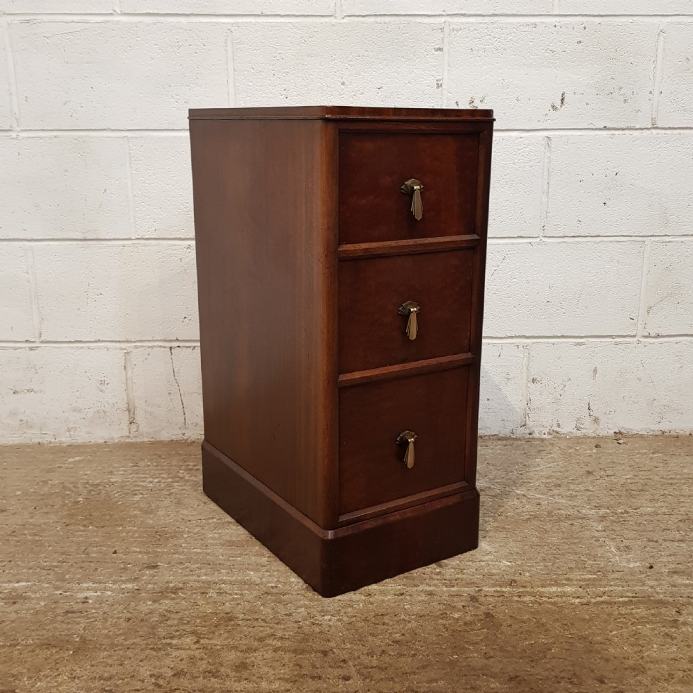 ANTIQUE PAIR EDWARDIAN MAHOGANY BEDSIDE CHESTS C1900 View II