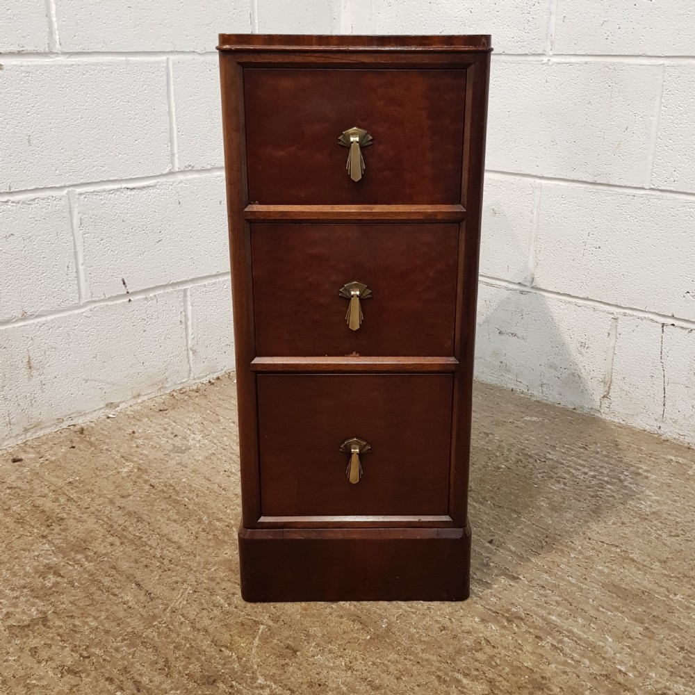 ANTIQUE PAIR EDWARDIAN MAHOGANY BEDSIDE CHESTS C1900 View V