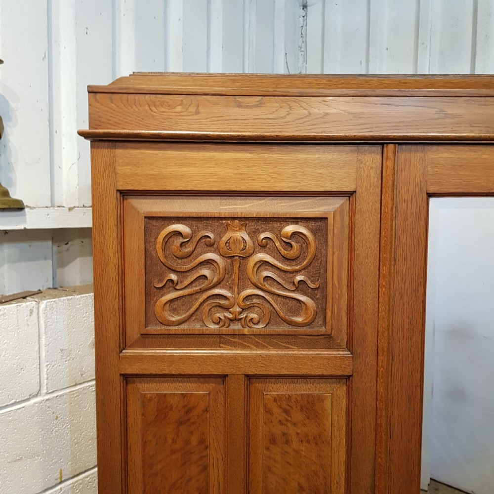 ANTIQUE ARTS & CRAFTS LIGHT OAK DOUBLE WARDROBE C1900 View VI