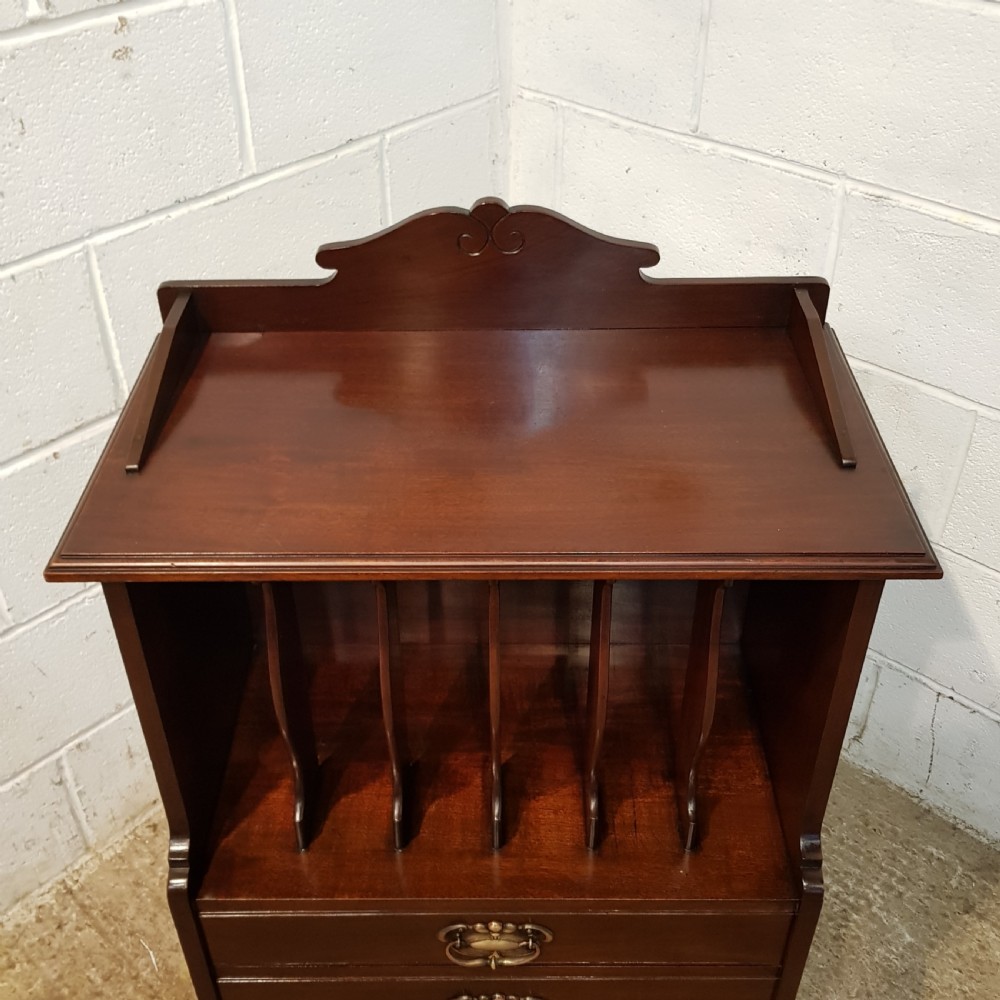 ANTIQUE MAHOGANY ART NOUVEAU MUSIC CABINET C1890 View V
