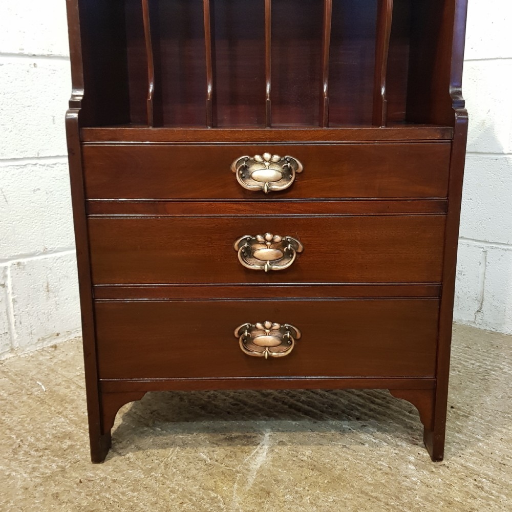 ANTIQUE MAHOGANY ART NOUVEAU MUSIC CABINET C1890 View VII