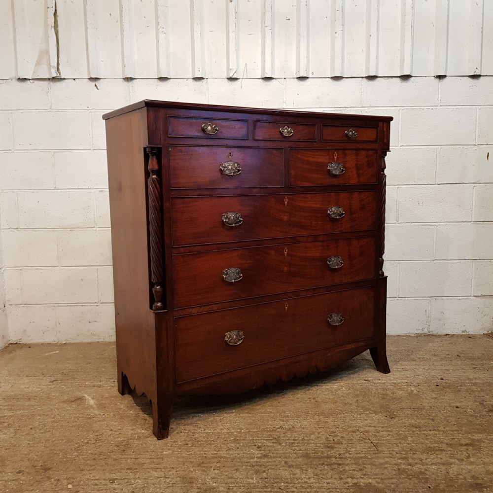 ANTIQUE WILLIAM 1V MAHOGANY CHEST OF DRAWERS C1830 View IV