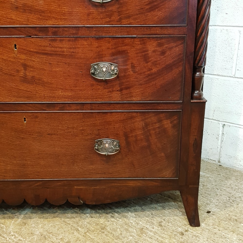 ANTIQUE WILLIAM 1V MAHOGANY CHEST OF DRAWERS C1830 View V