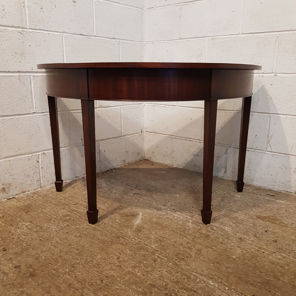 ANTIQUE PAIR EDWARDIAN MAHOGANY DEMI LUNE SIDE TABLES C1900 View VI