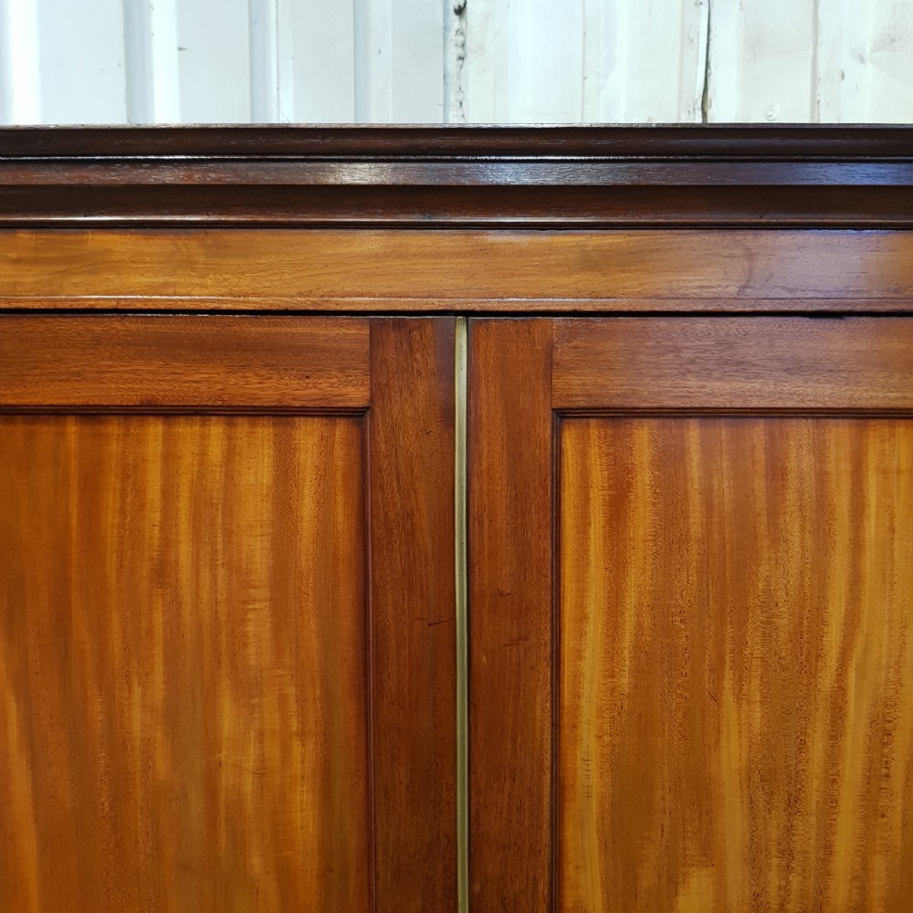 ANTIQUE SMALL REGENCY MAHOGANY DOUBLE WARDROBE C1820 View VI