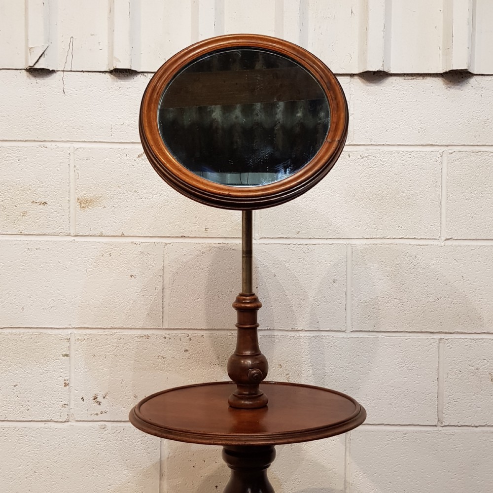 ANTIQUE VICTORIAN GENTS MAHOGANY SHAVING STAND C1880 View VII