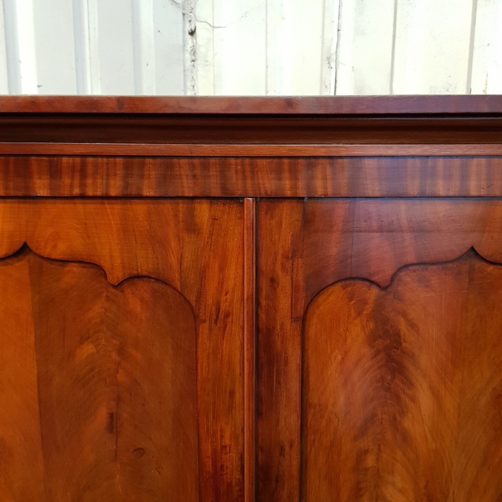ANTIQUE WILLIAM 1V MAHOGANY DOUBLE WARDROBE C1830 View VI